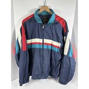Vintage USA Olympic Team Windbreaker Jacket JCPenney Colorblock 90s Nylon Large
